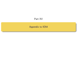 Part XV Appendix to IO54