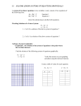 3.1 Solving Linear Systems Graphically