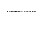 Chemical Properties of Amino Acids