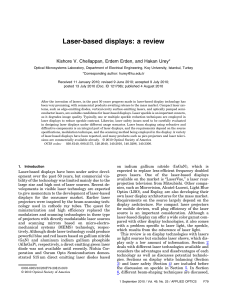 Laser-based displays: a review - Optical Microsystems Laboratory