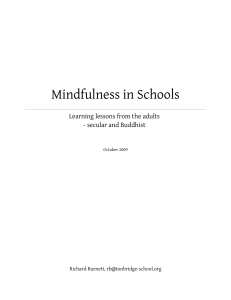 Mindfulness in Schools