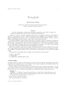 Pulleys - OpenStax CNX