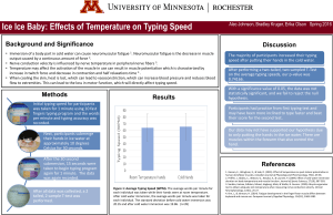 Ice Ice Baby: Effects of Temperature on Typing Speed
