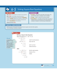 6-5 Solving Square Root Equations