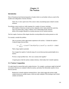 Chapter 11 The Nucleus