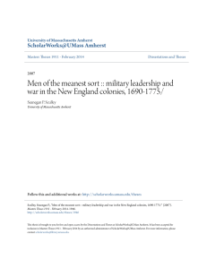 military leadership and war in the New England colonies, 1690-1775