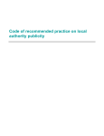 Code of recommended practice on local authority publicity