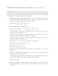 MATH 13187: Freshman Seminar, spring 2016 Practice for Exam 1