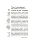 What Psychologists and Therapists Need To Know About ADHD and