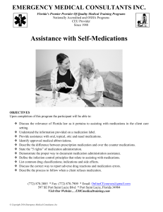 Assisting with Medications - Emergency Medical Consultants, Inc.