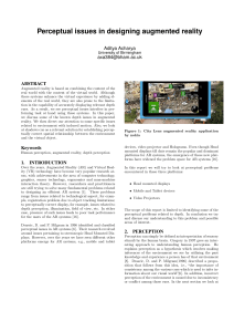 Perceptual issues in designing augmented reality