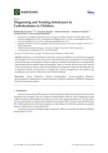 Diagnosing and Treating Intolerance to Carbohydrates in Children