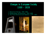 Changes in European Society 1500