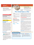 The United States at War - HASTworldhistory9thgrade