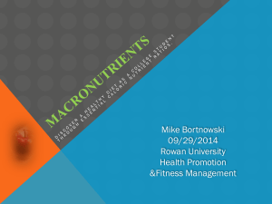 Macronutrients - Rowan University