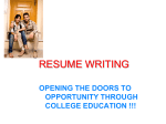 resume writing - Salisbury University