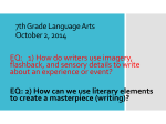 7th Grade Language Arts September 25, 2014