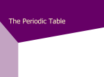 The Periodic Table