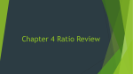 Chapter 4 Ratio Review