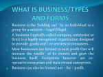 WHAT IS BUSINESS/TYPES AND FORMS