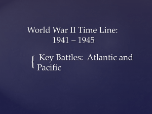 World War II Time Line: 1941 * 1945 Key Battles - pams