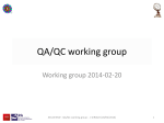 QA/QC working group