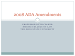 2008 ADA Amendments (presentation to Ohio AG employees)
