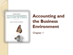 Accounting and the Business Environment