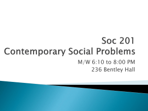 Soc 201 Contemporary Social Problems