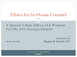 A Special 2-hour Ethics CLE Program