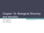 Chapter 15: Biological Diversity and Heredity