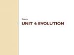 Unit 4: Evolution