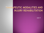 Therapeutic Modalities and Injury Rehabilitation