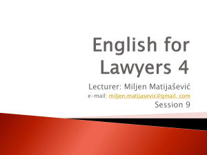 English for Law 1