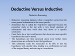 Deductive Versus Inductive