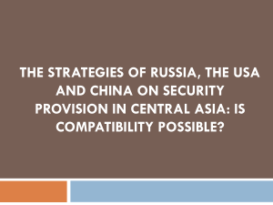 The strategies of Russia, the USA and China on security provision in