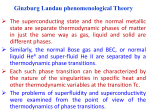 Ginzburg Landau phenomenological Theory