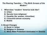 The Roaring Twenties – “The Birth Scream of the Modern”