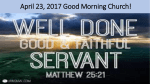 February 12, 2017 Good Morning Church!