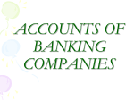 ACCOUNTS OF BANKING COMPANIES