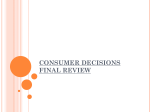 CONSUMER DECISIONS FINAL REVIEW