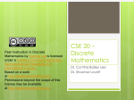 CSE 20 * Discrete Mathematics