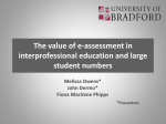 The value of e-assessment for interprofessional