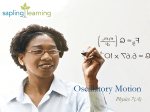 Oscillatory Motion and Wave Propagation