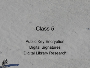 Public Key Encryption and Digital Signatures