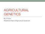 Agricultural Genetics - University High School
