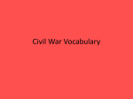 Civil War Vocabulary