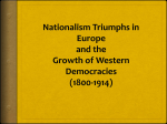 Nationalism Triumphs in Europe and the Growth of Western
