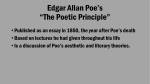 Poe`s Poetic Principles and Philosophy of Composition