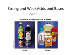 Strong and weak acids and bases